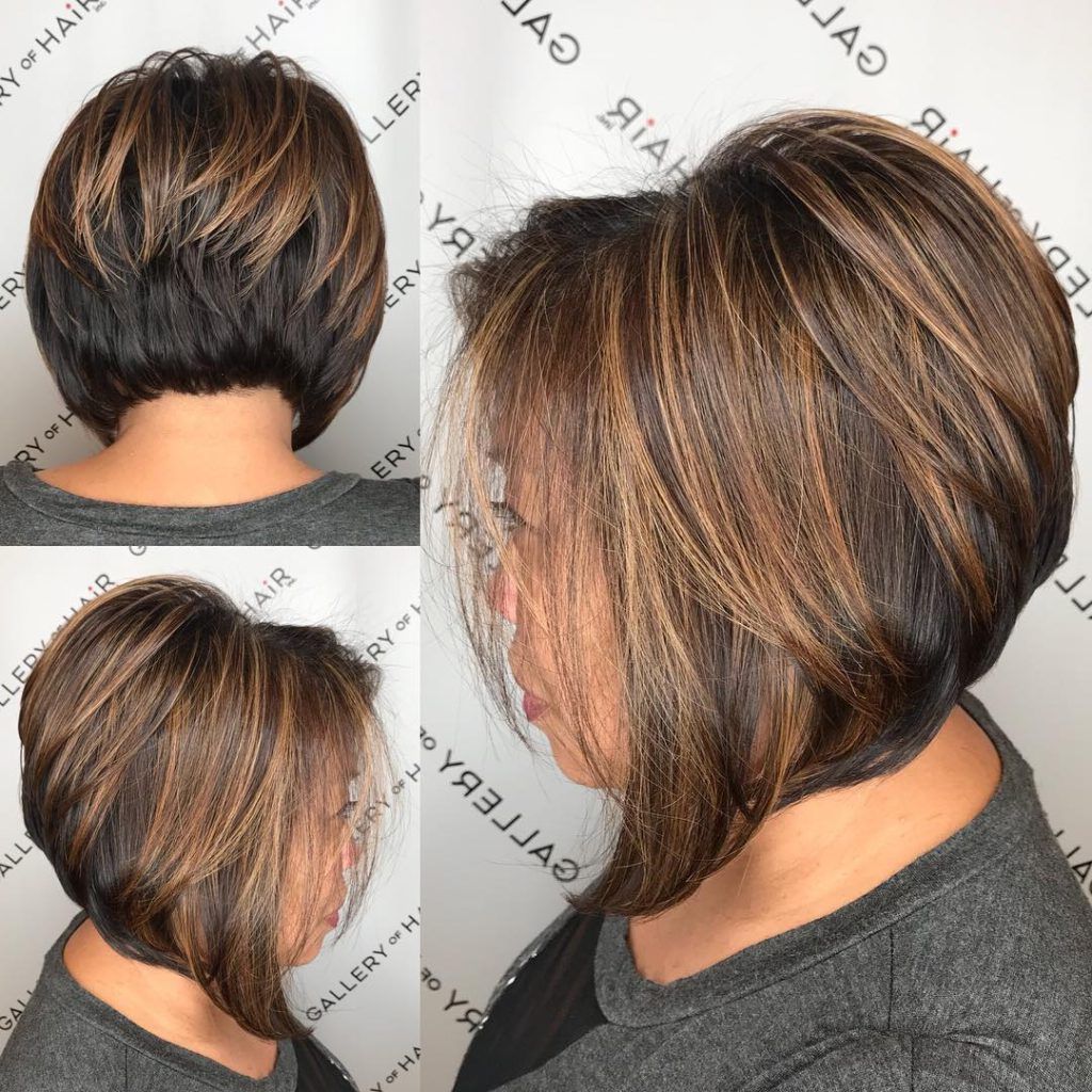 Stacked Layered Bob – Gallery Hairstyle Ideas Throughout Short Curly Caramel Brown Bob Hairstyles (Photo 23 of 25)