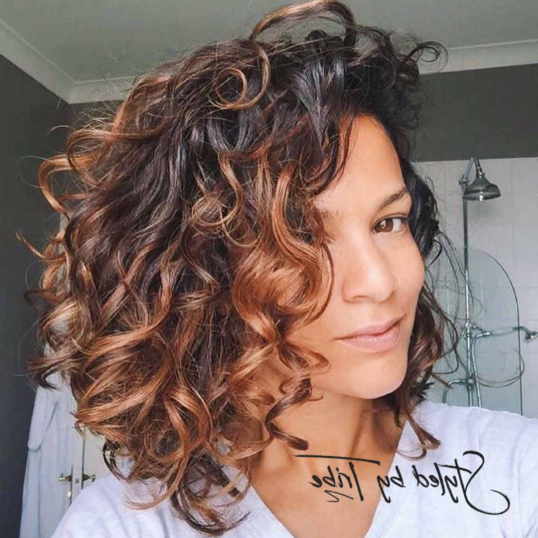 Style Inspiration In 2018 | Hair | Pinterest | Curly Hair Styles Throughout Nape Length Curly Balayage Bob Hairstyles (View 20 of 25)