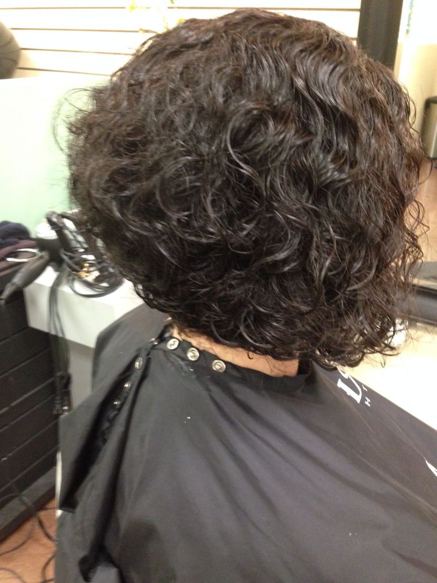 Super Cute Stacked Inverted Bob. Curly Hair!! | Its All About The Pertaining To Stacked Curly Bob Hairstyles (Photo 5 of 25)
