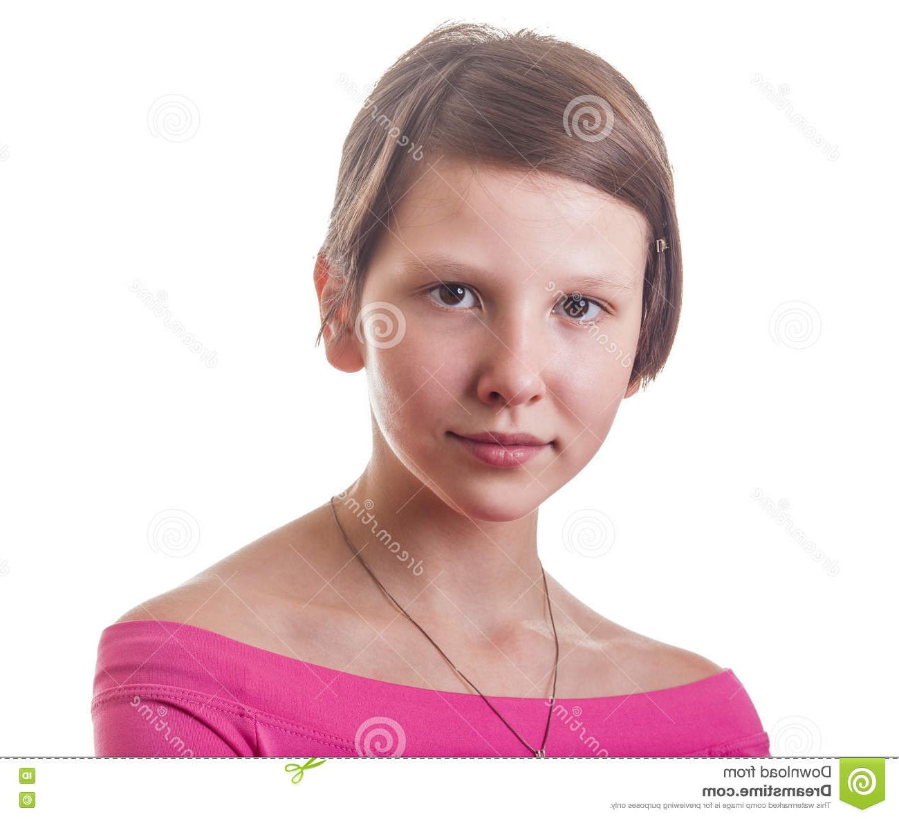 Teenage Girl Short Hair Headshot Stock Photo – Image Of Portrait With Teenage Girl Short Haircuts (Photo 10 of 25)