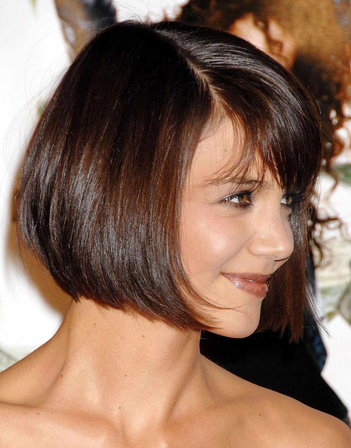The A Shaped Bob Haircut Touching The Chin And The Slanting Bangs Throughout Semi Short Layered Hairstyles (View 16 of 25)