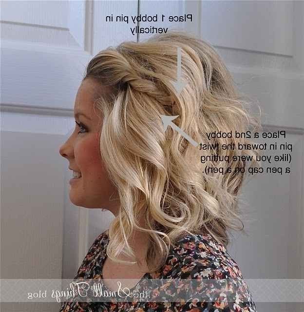 The Two Bobby Pin Front Twist | Manes & Mugs | Pinterest | Hair Intended For Twisted And Pinned Blonde Ponytails (View 14 of 25)
