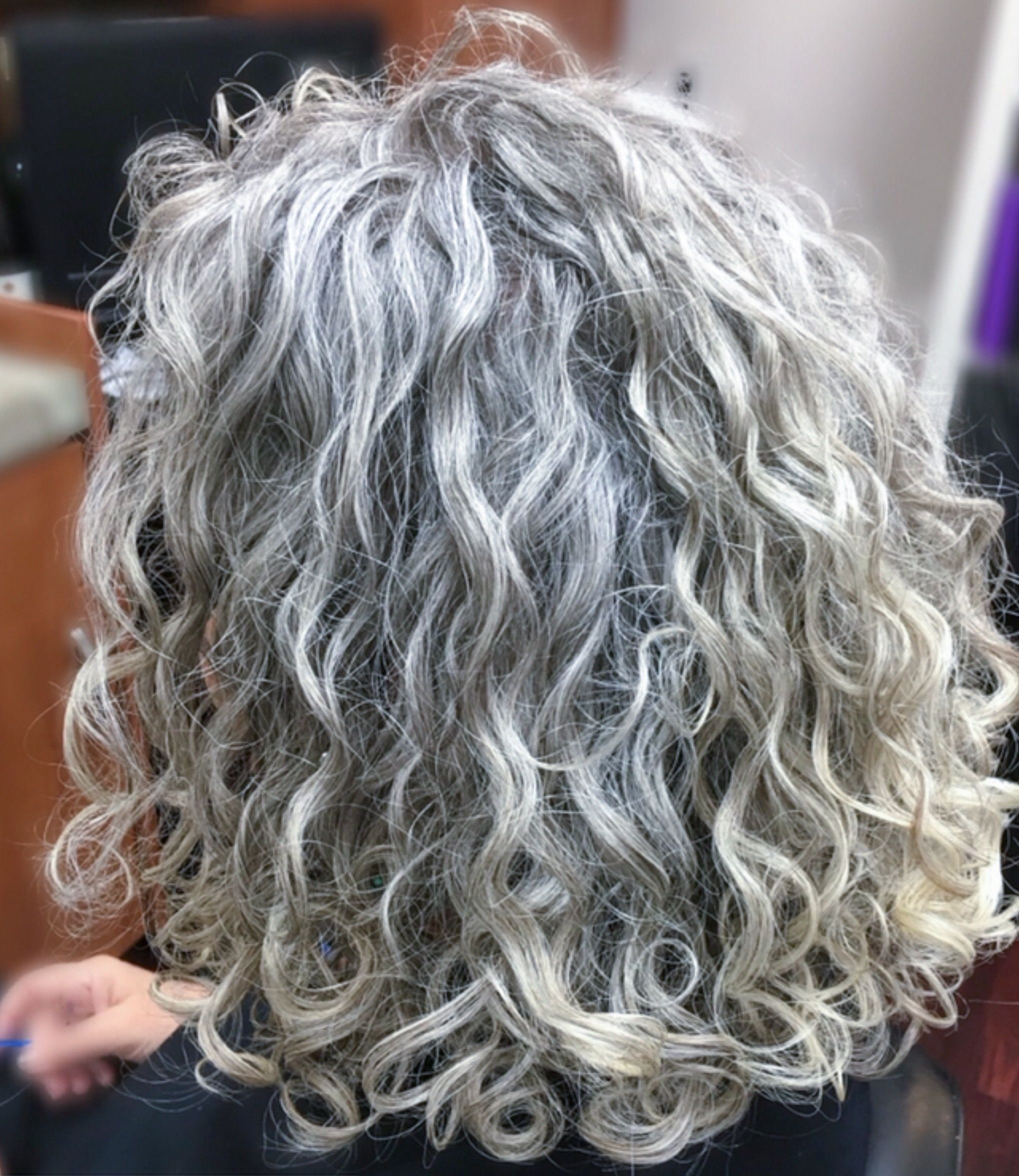 Thick, Wavy, Curly Natural Grey Hair. I Love The Colour And Texture Intended For Curly Grayhairstyles (Photo 1 of 25)