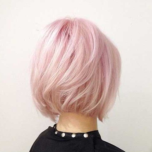 Tumblr Style Pale Pink Short Hair Colors | Short Hairstyles 2017 Throughout Pastel Pink Textured Pixie Hairstyles (Photo 17 of 25)