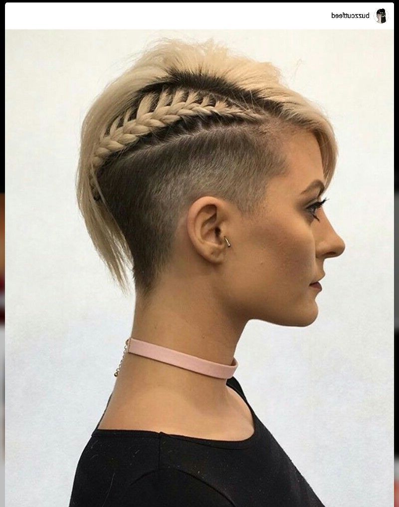 Undercut Hairstyles, Side Cut, Shaved Sides, Side Braid, Pixie Cut In Short Hairstyles With Shaved Side (Photo 15 of 25)