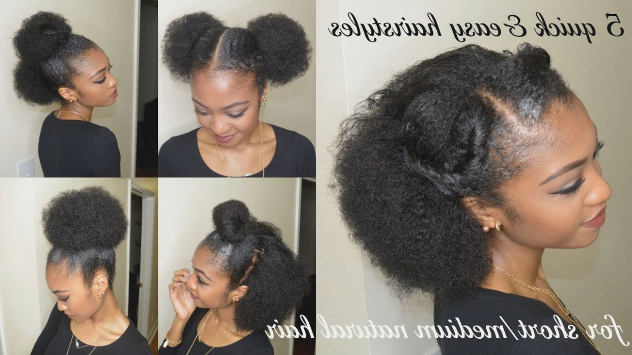 Unique Easy Natural Hairstyles For Black Women With Short Hair Intended For Short To Medium Black Hairstyles (Photo 5 of 25)