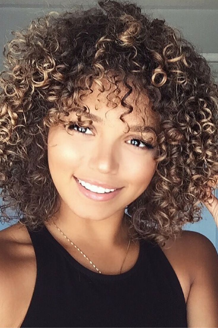 Wash And Go Routine For 3b/3c Curly Hair. … | Hair In 2018… Inside Brown Curly Hairstyles With Highlights (Photo 15 of 25)