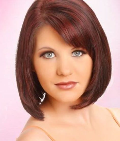 With Cute Side Bangs Bobs For Round Faces | Hair In 2018 | Pinterest With Rounded Bob Hairstyles With Side Bangs (View 23 of 25)