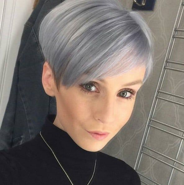 10 Striking Short Silver Hair To Make You Look Young Throughout Silver Bob Hairstyles With Hint Of Purple (View 18 of 25)