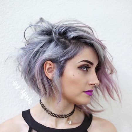 100 New Bob Hairstyles 2016 – 2017 | Short Hairstyles 2018 – 2019 For Silver Bob Hairstyles With Hint Of Purple (View 24 of 25)