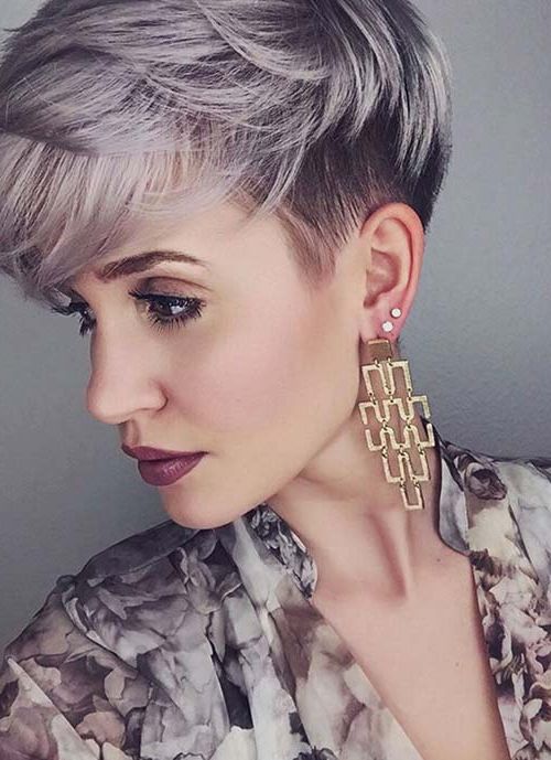 100 Short Hairstyles For Women: Pixie, Bob, Undercut Hair | Fashionisers Throughout Airy Gray Pixie Hairstyles With Lots Of Layers (View 25 of 25)