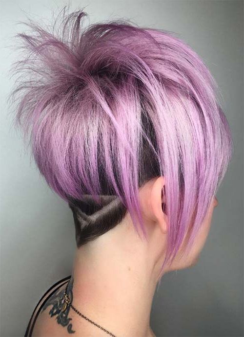 100 Short Hairstyles For Women: Pixie, Bob, Undercut Hair | Fashionisers Throughout Short Messy Lilac Hairstyles (Photo 9 of 25)