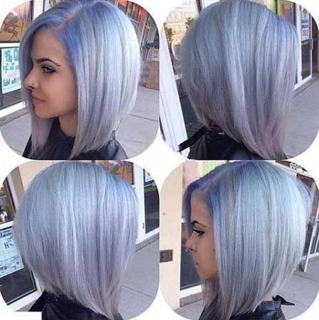 20 Cute Hair Colors For Short Hair In 2018 | Hairstyles | Pinterest In Silver Bob Hairstyles With Hint Of Purple (Photo 20 of 25)