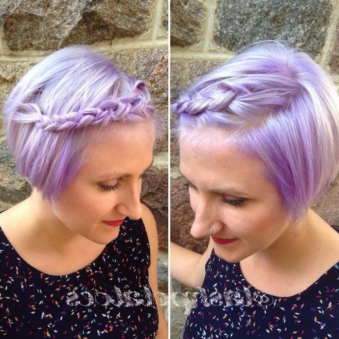 20 Gorgeous Pastel Purple Hairstyles For Short, Long And Mid Length Inside Short Messy Lilac Hairstyles (View 13 of 25)