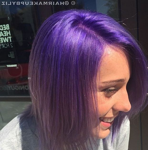 21 Gorgeous Pastel Purple Hairstyles – Pretty Designs Throughout Silver Bob Hairstyles With Hint Of Purple (View 21 of 25)