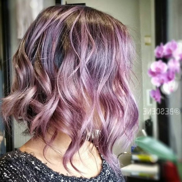 21 Gorgeous Pastel Purple Hairstyles – Pretty Designs With Regard To Silver Bob Hairstyles With Hint Of Purple (View 8 of 25)