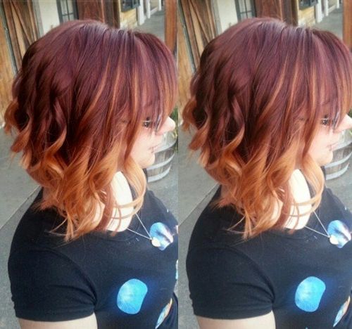 30 Stunning Balayage Short Hairstyles 2019 – Hot Hair Color Ideas Within Burnt Orange Bob Hairstyles With Highlights (View 20 of 25)