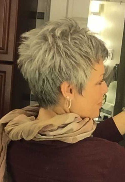 30 Superb Short Hairstyles For Women Over 40 | Hair Styles In Airy Gray Pixie Hairstyles With Lots Of Layers (View 8 of 25)