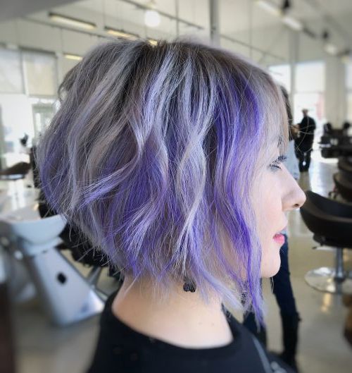 33 Most Flattering Short Hairstyles For Round Faces In Short Messy Lilac Hairstyles (Photo 8 of 25)