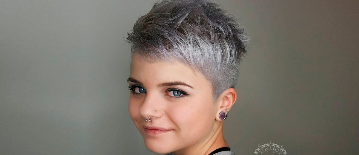 33 Short Grey Hair Cuts And Styles | Lovehairstyles In Voluminous Gray Pixie Haircuts (Photo 20 of 25)