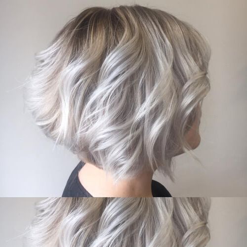 38 Incredible Silver Hair Color Ideas In 2018 Pertaining To Silver Bob Hairstyles With Hint Of Purple (View 19 of 25)