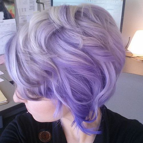 40 Short Ombre Hair Ideas | Hairstyles Update Throughout Silver Bob Hairstyles With Hint Of Purple (View 22 of 25)