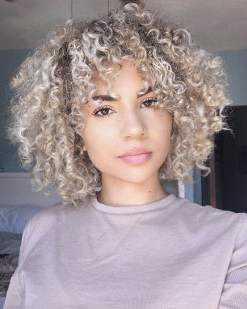 40 Textured Curly Hairstyles For Short Hair | {curly & Wavy With Regard To Playful Blonde Curls Hairstyles (View 14 of 25)