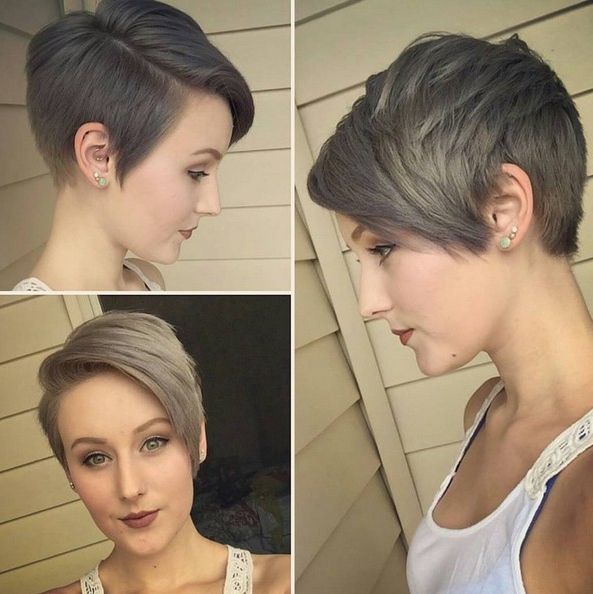 50 Hottest Balayage Hairstyles For Short Hair – Balayage Hair Color For Asymmetrical Silver Pixie Hairstyles (View 13 of 25)