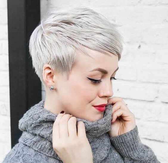 50 Pixie Haircuts You'll See Trending In 2018 Throughout Choppy Pixie Hairstyles With Tapered Nape (View 25 of 25)