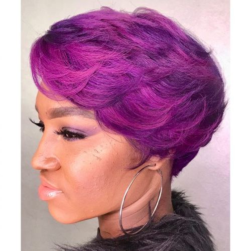 54 Easy Short Hairstyles For Black Women With Lavender Hairstyles For Women Over  (View 19 of 25)