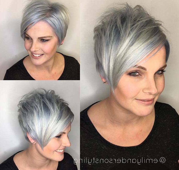 55 Short Hairstyles For Women With Thin Hair | Fashionisers Pertaining To Asymmetrical Silver Pixie Hairstyles (View 11 of 25)