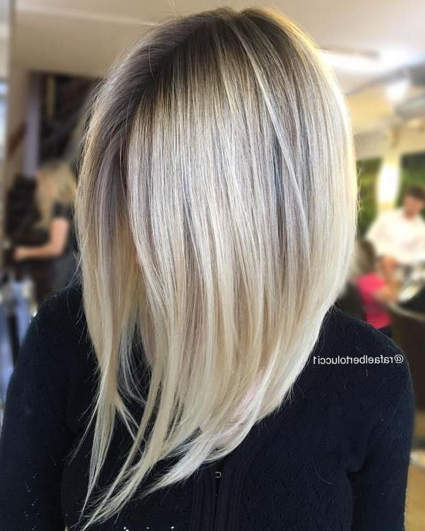 60 Inspiring Long Bob Hairstyles And Haircuts | Hair Flair Intended For Classy Slanted Blonde Bob Hairstyles (Photo 19 of 25)