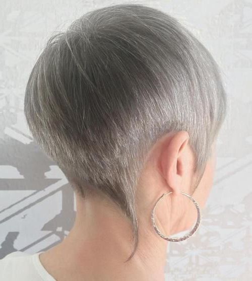 90 Classy And Simple Short Hairstyles For Women Over 50 In 2018 For Asymmetrical Silver Pixie Hairstyles (View 20 of 25)