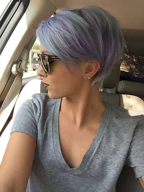 Asymmetrical Short Silver Pixie Haircut Pixie Hairstyles | Sassy Throughout Silver And Sophisticated Hairstyles (View 11 of 25)