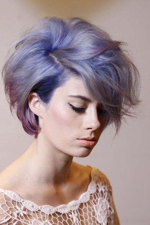 Can We Guess Your Haircut, Ladies? | Short Hair | Pinterest | Messy Throughout Short Messy Lilac Hairstyles (Photo 1 of 25)