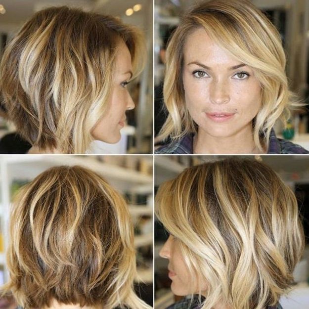 Chic Layered Bob Haircut With Side Swept Bangs – Hairstyles Weekly In Feathered Back Swept Crop Hairstyles (View 10 of 25)