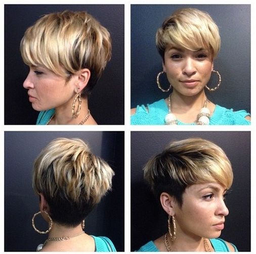 Latest Layered Short Haircut With Side Swept Bangs For Women Pertaining To Feathered Back Swept Crop Hairstyles (View 7 of 25)