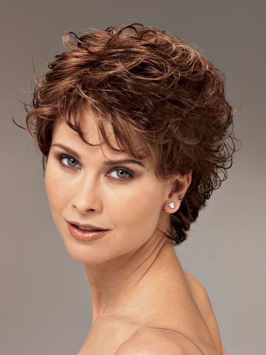 Short Hairstyles For Curly Hair Women Over 40 | Hairstyles In Feminine Shorter Hairstyles For Curly Hair (Photo 2 of 25)