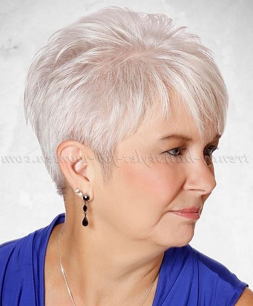 Short Hairstyles Over 50 – Short Hairstyle For Fine Hair | Trendy With Gray Pixie Hairstyles For Over  (View 6 of 25)