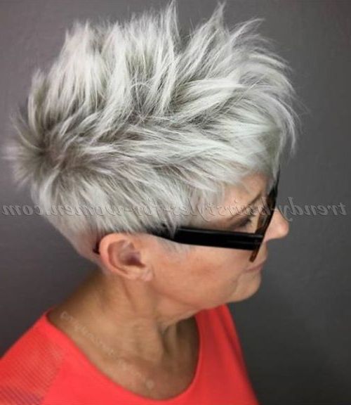 Featured Photo of 2024 Best of Gray Pixie Hairstyles for Over 50