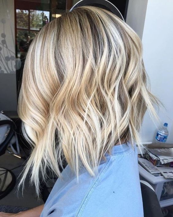 Stylish And Sweet Lob Haircut, Long Bob Hairstyle , Everyday Hair With Classy Slanted Blonde Bob Hairstyles (View 24 of 25)