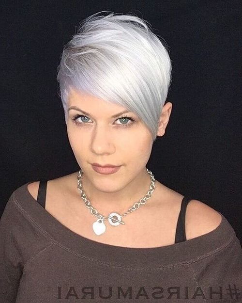 The Short Pixie Cut – 39 Great Haircuts You'll See For 2018 Inside Asymmetrical Silver Pixie Hairstyles (View 21 of 25)