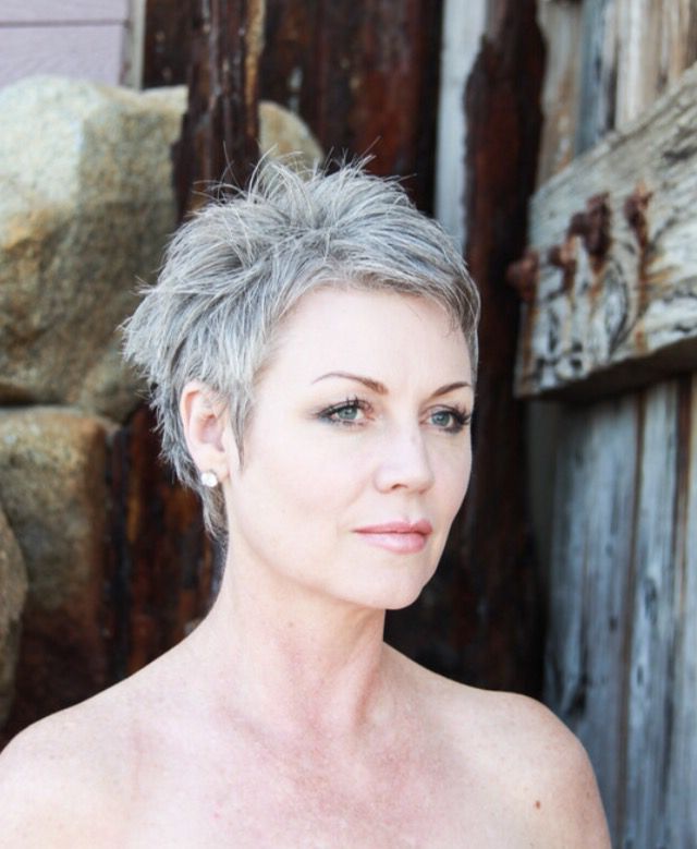 Young Grey Pixie Hair – Google Search … | Silver Foxes In 2018… Regarding Youthful Pixie Haircuts (View 12 of 25)