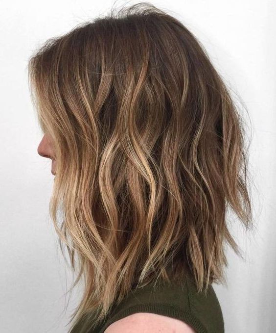 10 Pretty Layered Medium Hairstyles 2019 Regarding Recent Brown And Blonde Feathers Hairstyles (View 8 of 25)