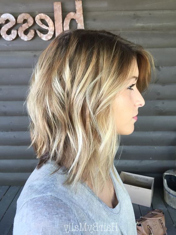 10 Stylish & Sweet Lob Haircut Ideas – Top Tips For You Intended For Most Recent Point Cut Bob Hairstyles With Caramel Balayage (Photo 19 of 25)