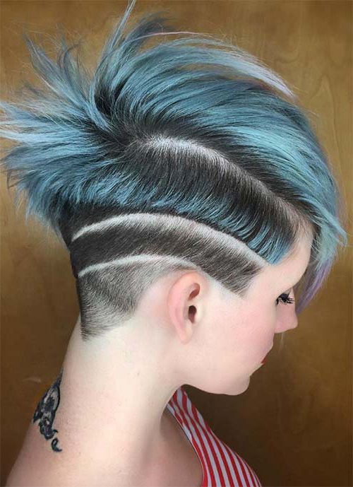 100 Short Hairstyles For Women: Pixie, Bob, Undercut Hair | Fashionisers Within Stunning Silver Mohawk Hairstyles (Photo 19 of 25)
