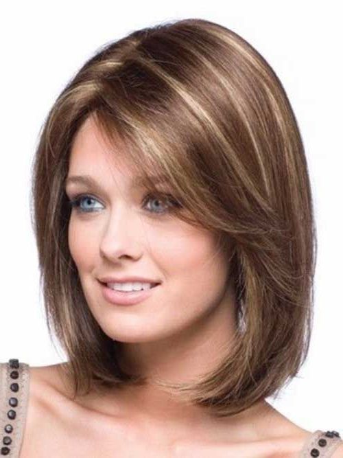 15. Long Bob Round Face | Round Face | Hair, Hair Styles, Short Hair With Most Up To Date Straight Rounded Lob Hairstyles With Chunky Razored Layers (Photo 25 of 25)