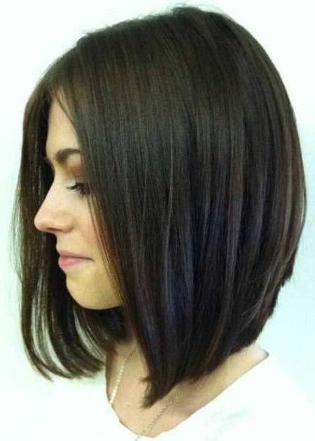 15 Simple Haircuts For Round Faces | Fashion | Hair, Hair Styles Pertaining To Most Popular Straight Rounded Lob Hairstyles With Chunky Razored Layers (View 8 of 25)