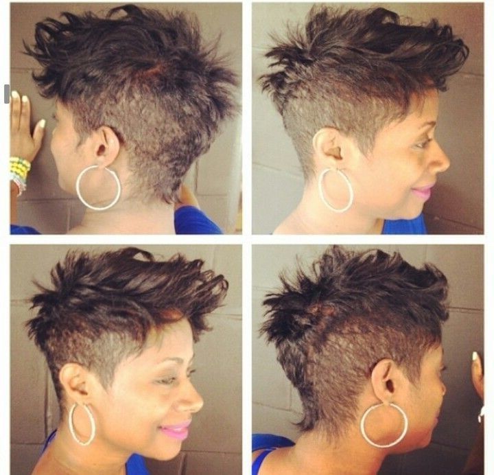 16 Stylish Short Haircuts For African American Women | Styles Weekly Inside Short Haired Mohawk Hairstyles (Photo 24 of 25)