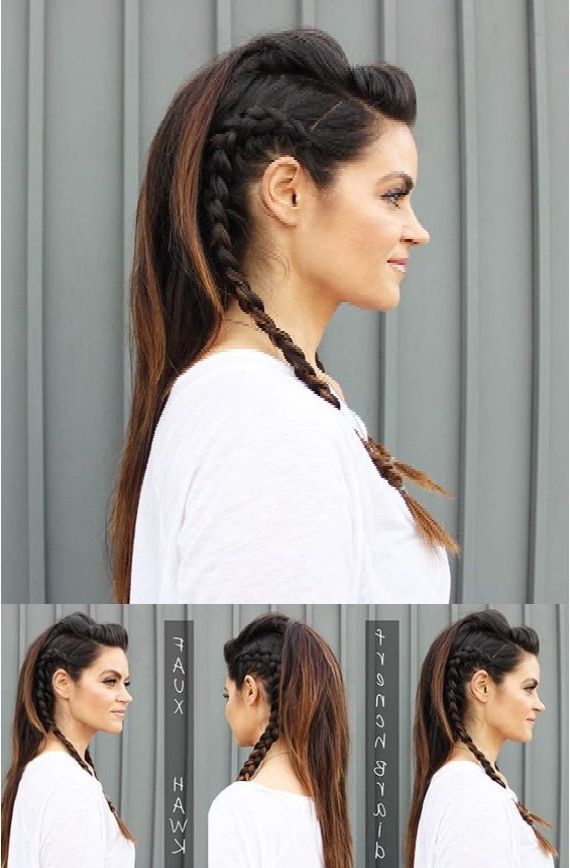 17 Fabulous Faux Hawk Hairstyle Tutorials With Regard To Messy Braided Faux Hawk Hairstyles (Photo 11 of 25)